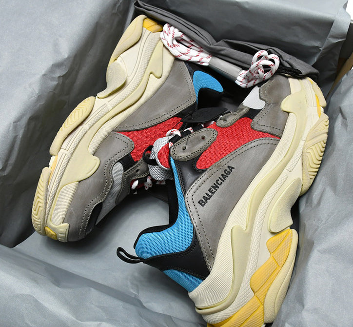 Balenciaga Triple S Grey Red Blue (2018 Reissue)