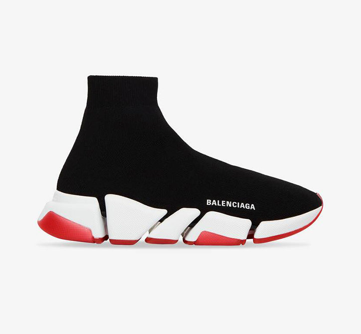 Balenciaga Speed 2.0 Bicolor Transparent Red Sole