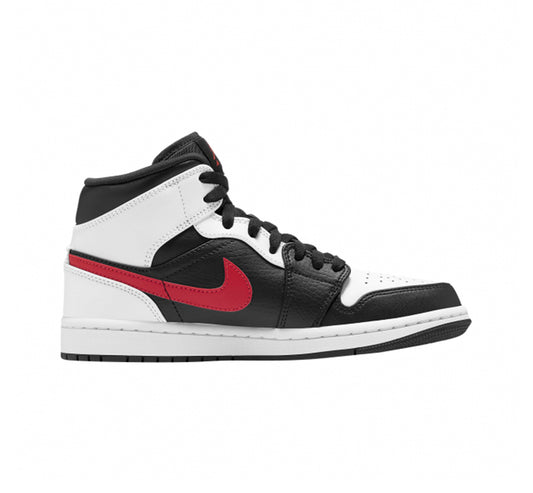 Jordan 1 Mid Black Chile Red White