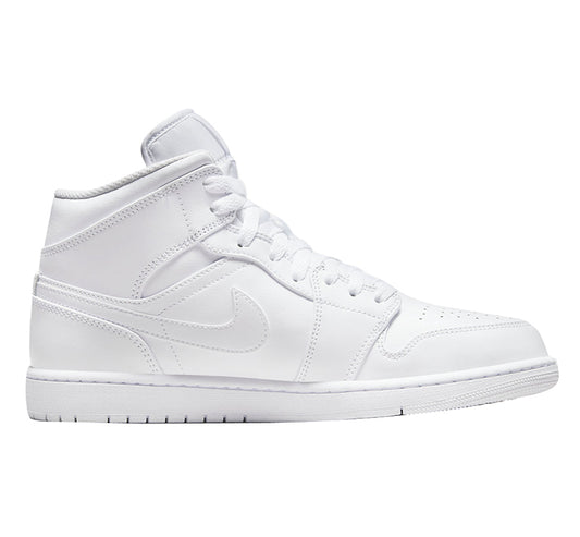 Jordan 1 Mid Triple White